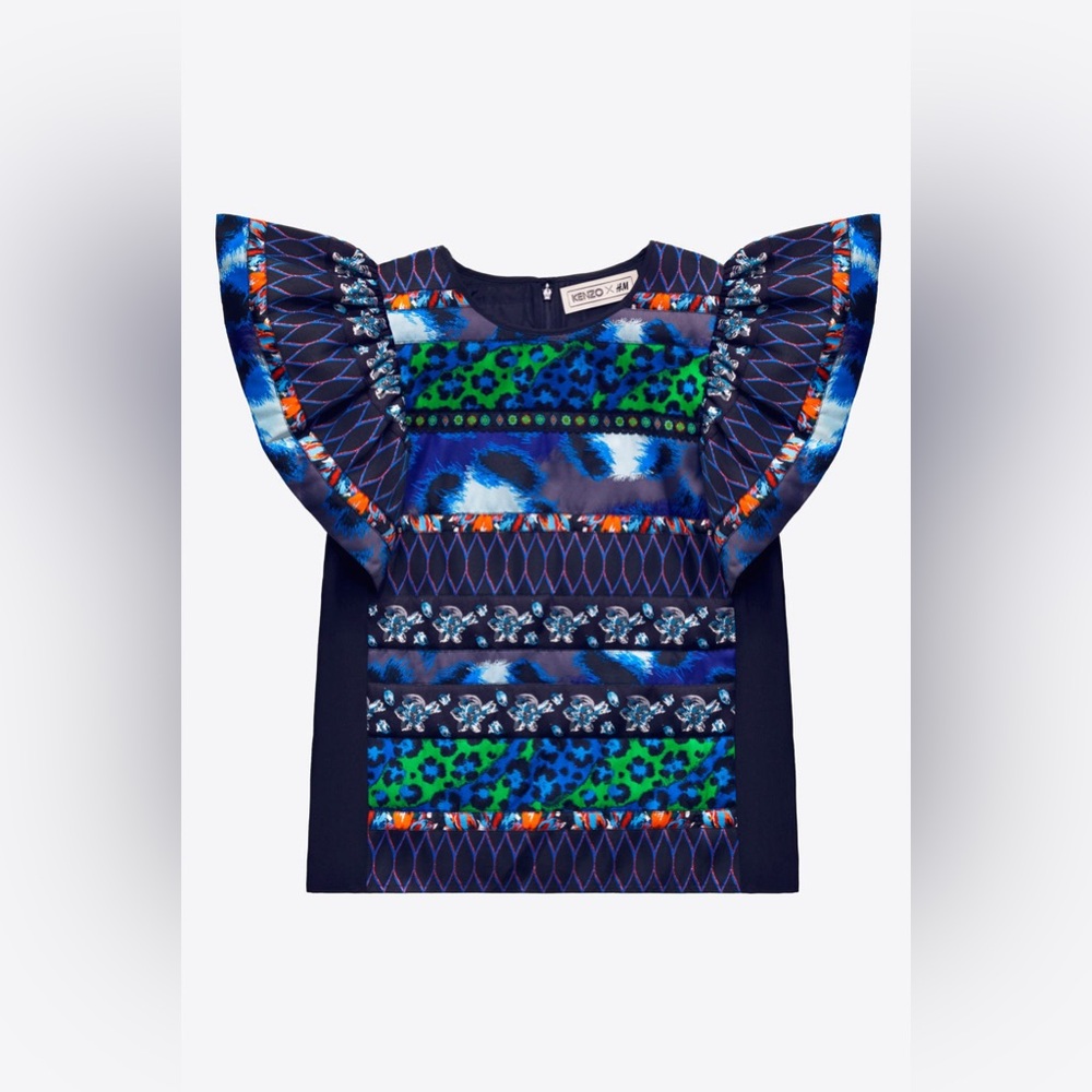 KENZO x H&M Patterned Blouse EUC